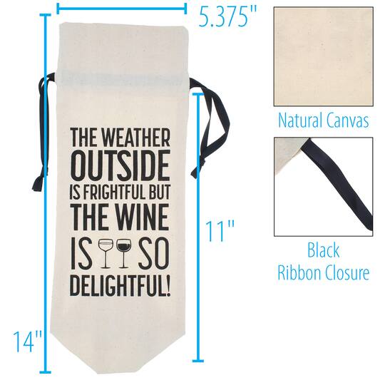 Personality Case™ Delightful Canvas Wine Bag